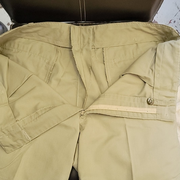 NEW vintage military shorts flat front tropical, tan - Picture 3 of 4